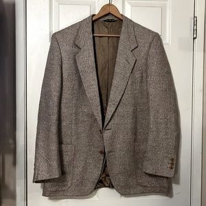 Abriani Brown Tan Cream Tweed Blazer Sport Coat Jacket
